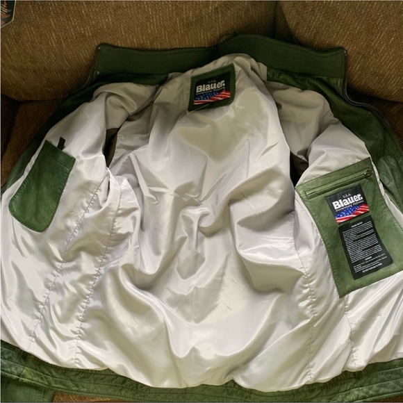 🇺🇸 Blauer luxurious café racer leather jacket. - Picture 12 of 14